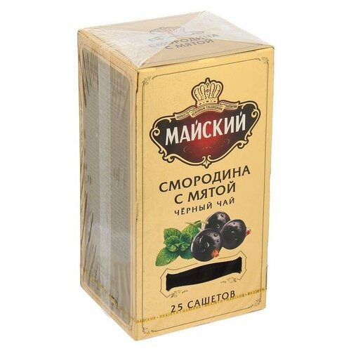 Чай черный майский 25пх2г/Элита/Смородина с мятой/сашет