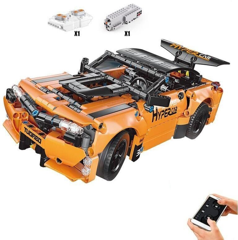 Конструктор Mould King 15006 Dodge Challenger Orange с ДУ и моторизацией, 545 деталей, подарок мальчику, конструктор техник