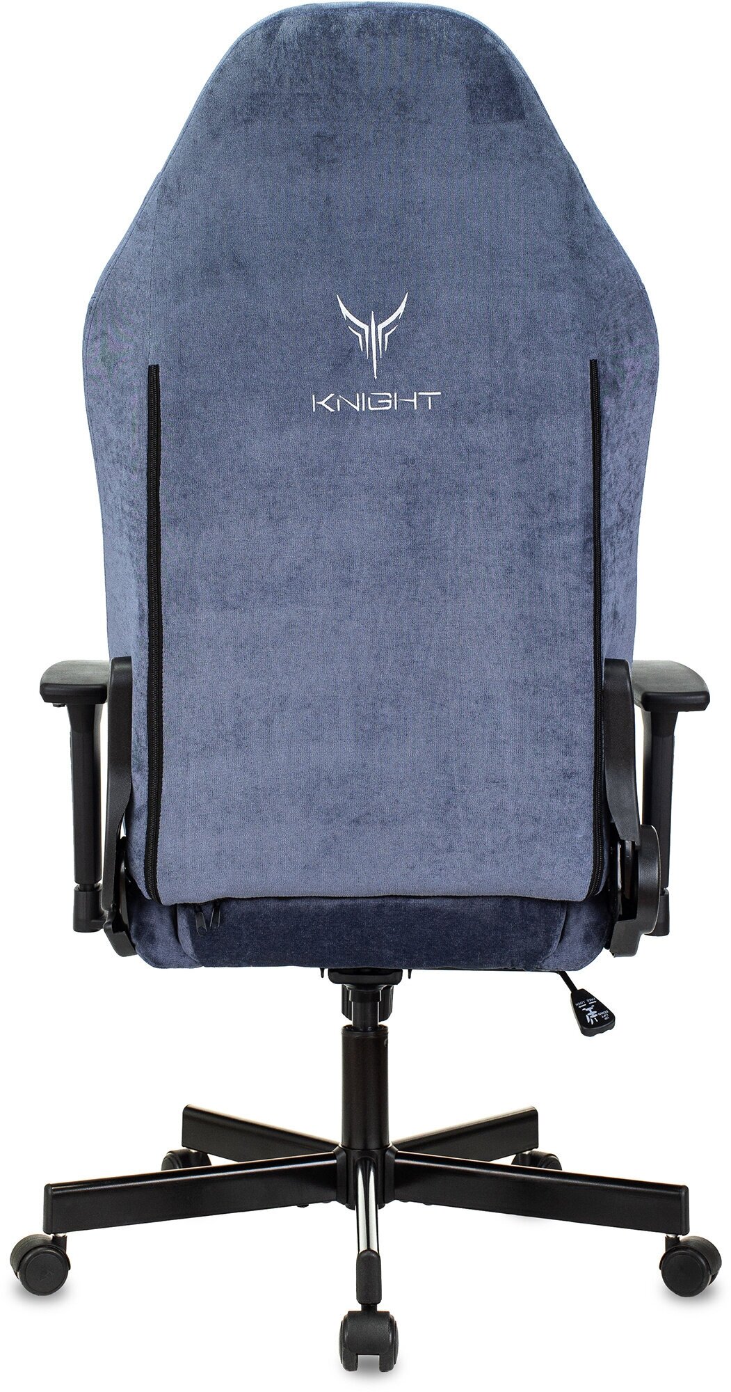 Кресло игровое KNIGHT N1 Fabric синий Light-27 с подголов. 795 крестовина металл - фотография № 15