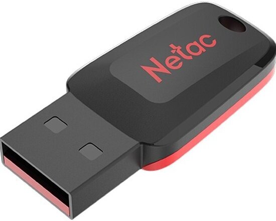 64GB USB 2.0 Флеш-накопитель NETAC U197 mini чёрный/красный (NT03U197N-064G-20BK)