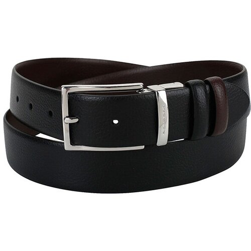 фото Ремень piquadro, натуральная кожа, двусторонний, для мужчин, коричневый, черный