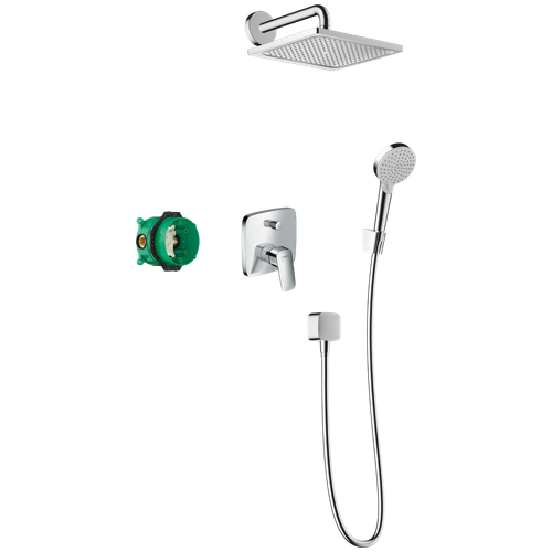 Hansgrohe Душевой набор Hansgrohe ShowerSet Crometta E/Logis 27957000 хром комплект смесителей hansgrohe logis 71400000 71101000