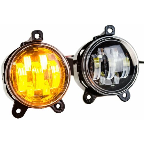 ПТФ светодиодные двухцветные 7 линз 30006000к с регулировкой 70W SL на Лада Приора Шевроле Нива с 2009 г в Лада Нива 2123 3090₽