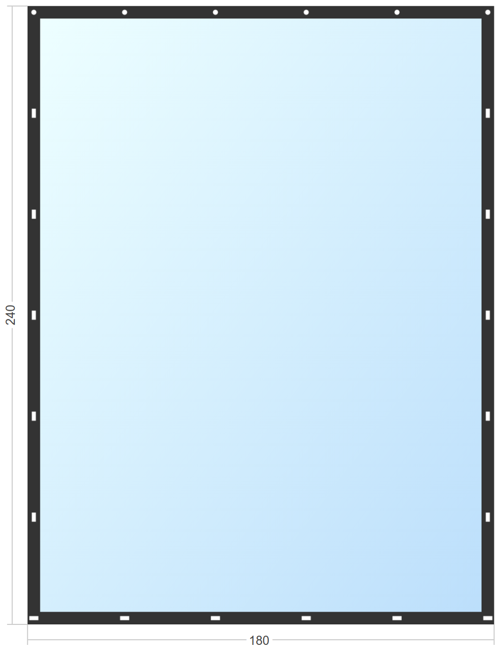 Мягкое окно Софтокна 180х240 см, Прозрачная пленка 0,7мм, Скоба-ремешок, Черная окантовка, Комплект для установки - фотография № 3