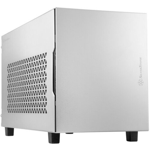 SST-SG15S Mini-ITX корпус-куб с алюминиевой передней панелью silver (811239)