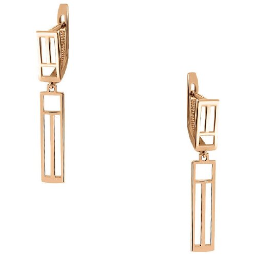 Серьги ЛЕНА ТОММИ, красное золото, 585 проба, золотой, красный