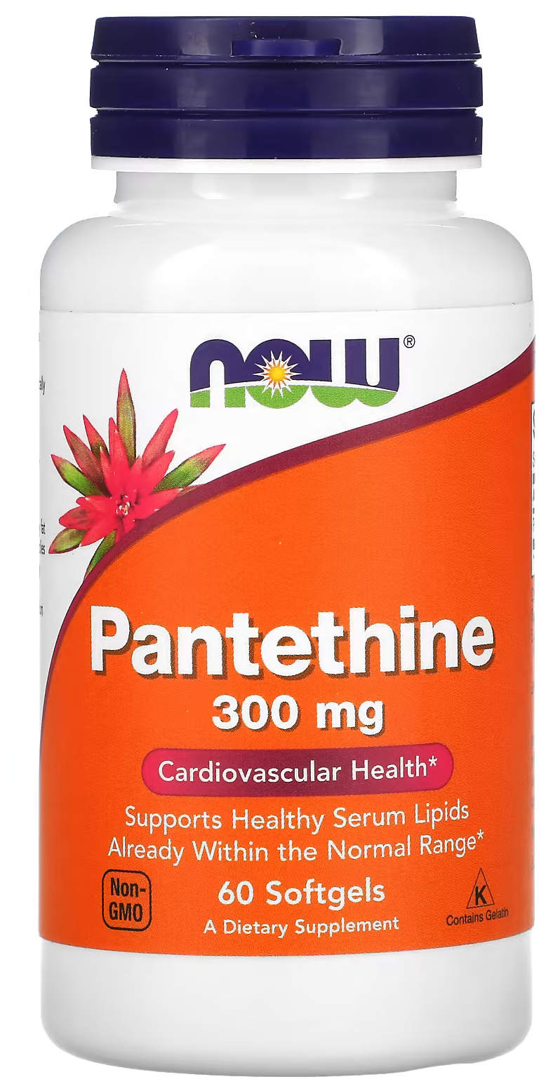 Капсулы NOW Pantethine, 150 г, 300 мг, 60 шт.