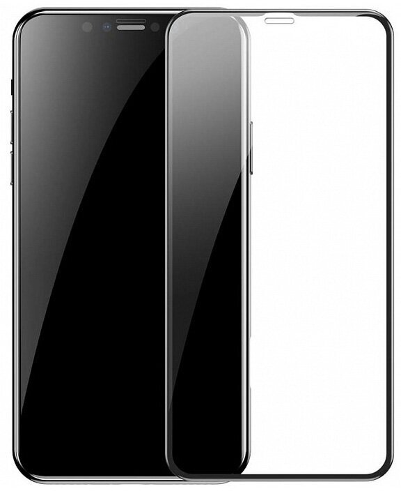Защитное стекло Baseus (SGAPIPH65-HE01) для iPhone Xs Max (Black) - фото №6