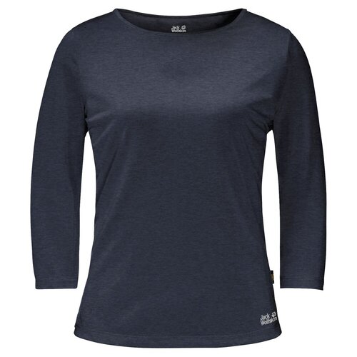 фото Футболка женская jack wolfskin jwp 3/4 t размер xl night blue