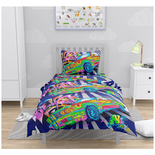 фото Детское постельное белье бязь тачки 1,5 спальное детские расцветки ivselena