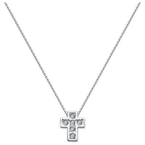 Колье Diamant, белое золото, 585 проба, бриллиант, длина 50 см. 35 02 колье галстук с крестами из белого золота