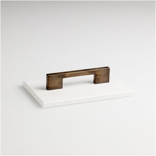 Ручка мебельная 96 мм, деревянная, скоба, черная, для кухни или кухонной мебели, шкафа, модель: 