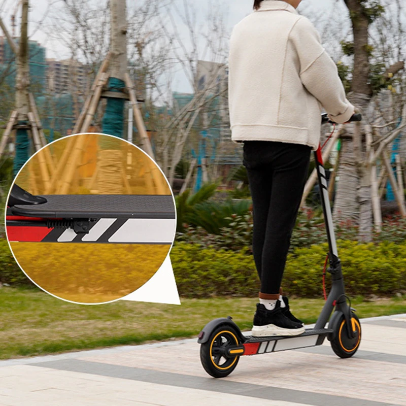 Светоотражающие наклейки для электросамоката Ninebot KickScooter MAX G30 красный-белый, 2 шт