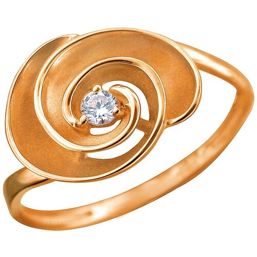 фото Эстет кольцо с 1 фианитом из красного золота 01к1112461, размер 16.5