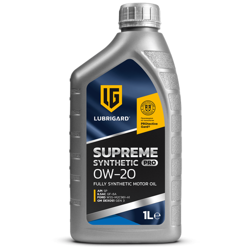 Синтетическое моторное масло LUBRIGARD SUPREME SYNTHETIC PRO 0W-20, 4 л