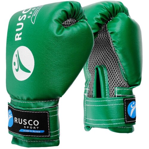 Перчатки боксерские RUSCO SPORT детские кож. зам. 6 Oz зеленые лосины мужские rusco sport wings взрослые xs