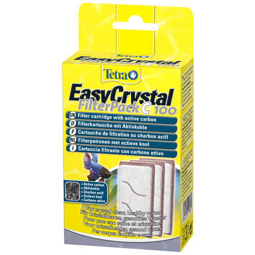 Tetra картриджи EasyCrystal Filterpack C 100 (комплект: 3 шт.) белый