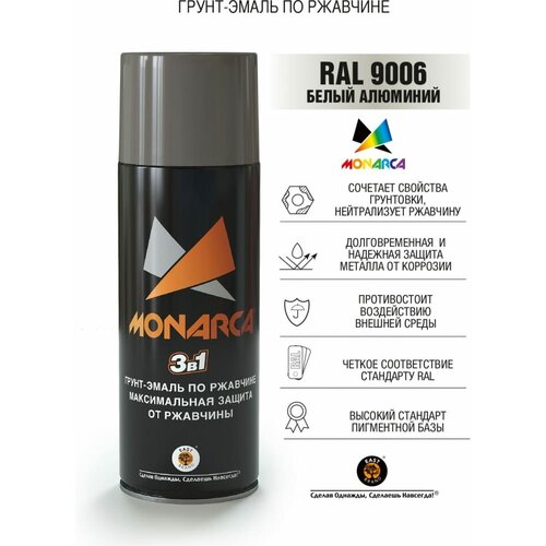 Аэрозольная грунт-эмаль по ржавчине MONARCA 89006 1630₽