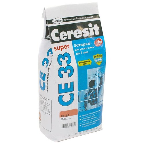 Затирка Ceresit CE 33 Super, 2 кг, розовый 34 затирка ceresit ce 33 super 2 кг мята 64