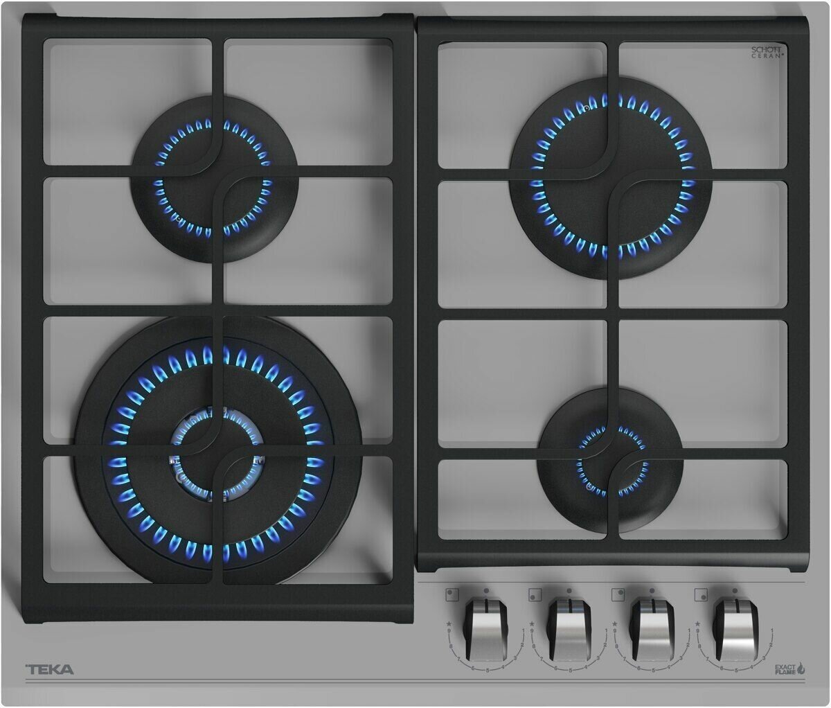 фото Варочная панель газ на стекле TEKA GZC 64320 XBC STEAM GREY