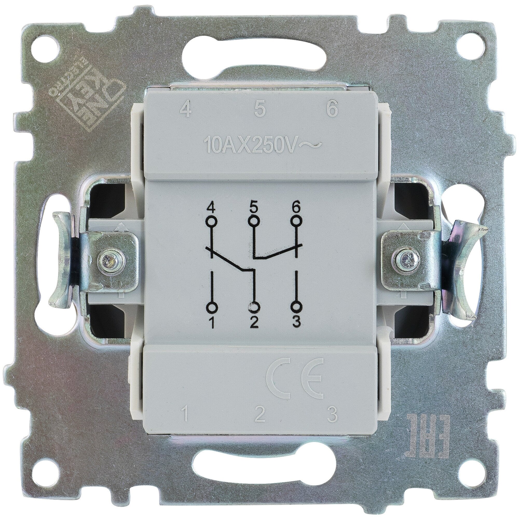 Переключатель двухклавишный OneKeyElectro, цвет серый - фотография № 4