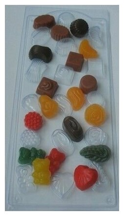 Конфетное ассорти - форма пластиковая для мыла/шоколада