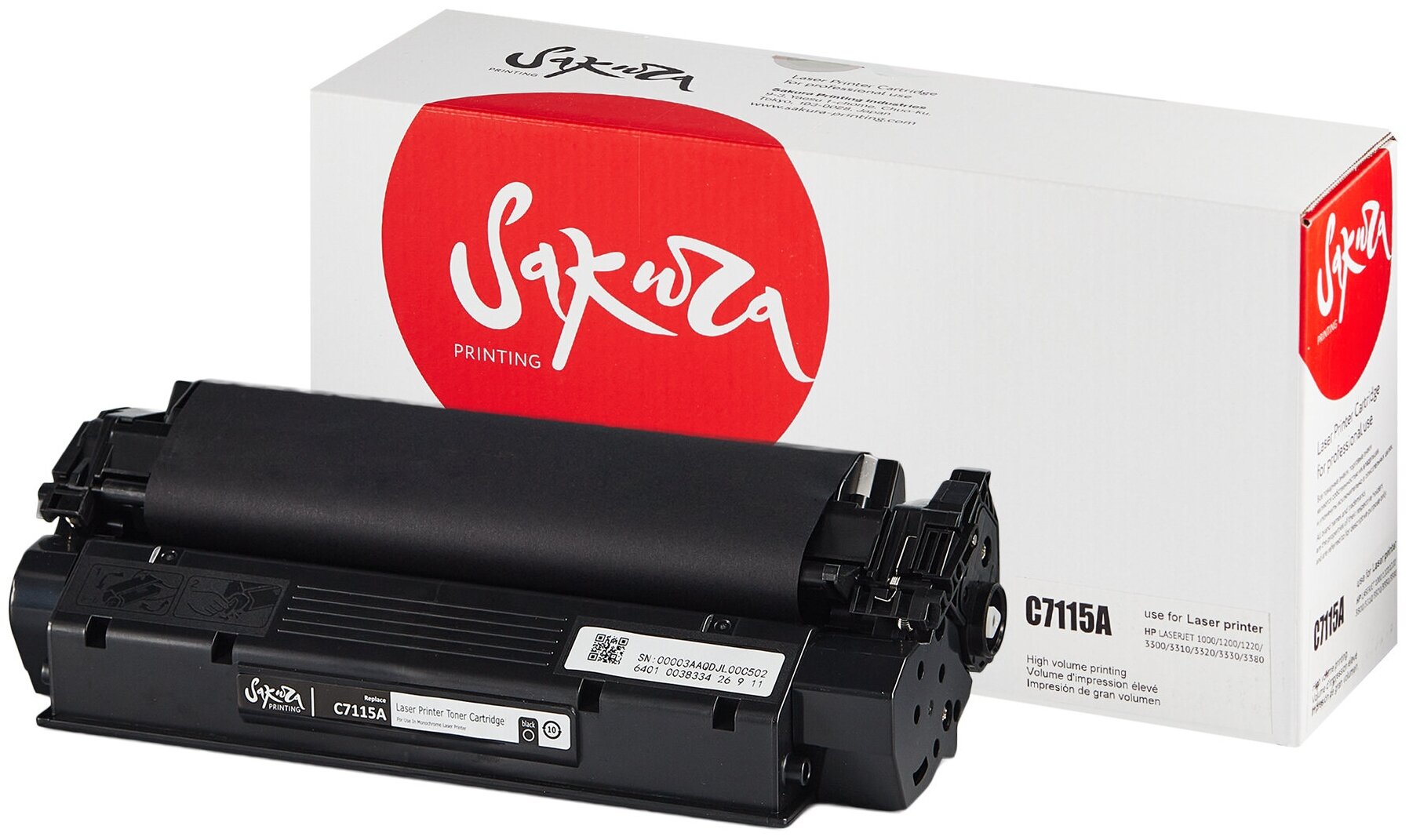 Картридж Sakura Printing Sakura C7115A (15A) для HP LJ 3310/LJ 3320/LJ 3320n/LJ 3330/LJ 1150Series/LJ 1200/LJ 1200n/LJ 1200se/LJ 1220/LJ 1220se/LJ 3300/LJ 1300/LJ 1300n/LJ 1300xi/LJ 1000, черный, 2500 к.