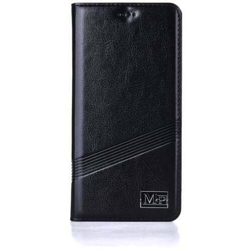 фото Чехол-книжка mypads premium для oppo realme 6 pro из качественной натуральной мраморной кожи буйвола прошитый элегантной прострочкой черный с магнитной крышкой