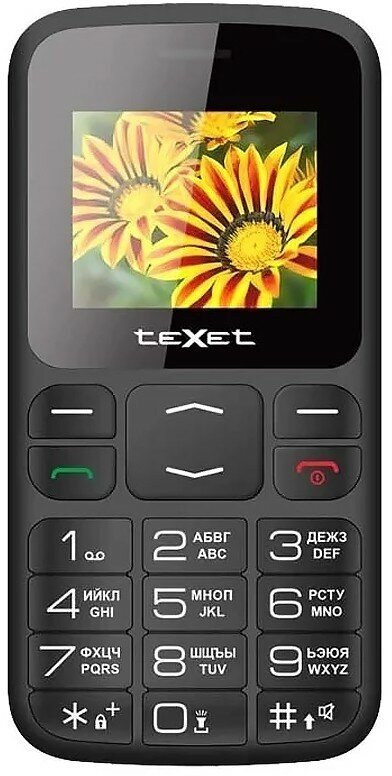 Телефон teXet TM-B208 (черный)