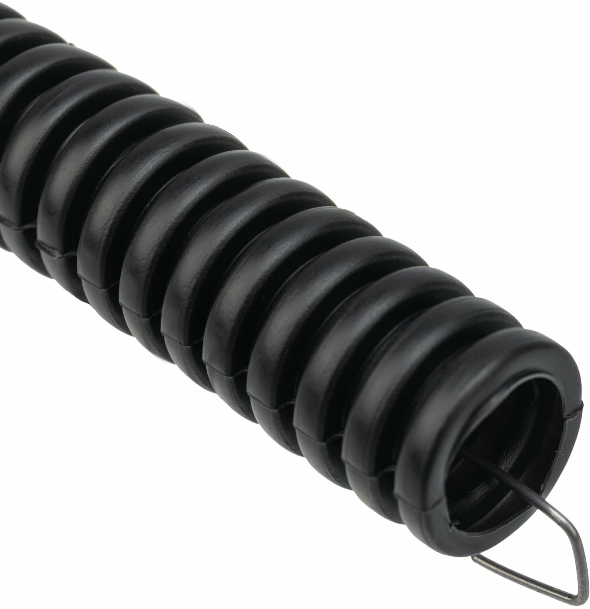 Труба гофрированная гибкая легкая с зондом легкая Rexant с протяжкой для прокладки кабеля и электропроводки 50 м