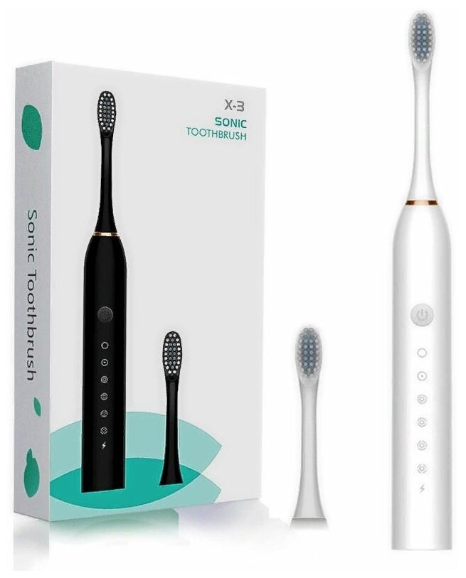 Электрическая зубная щетка SONIC TOOTHBRUSH X-3, белый - фотография № 1