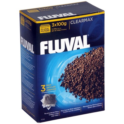 Наполнитель Fluval ClearMax 100г (комплект: 3 шт.) коричневый 100 г 3 шт.