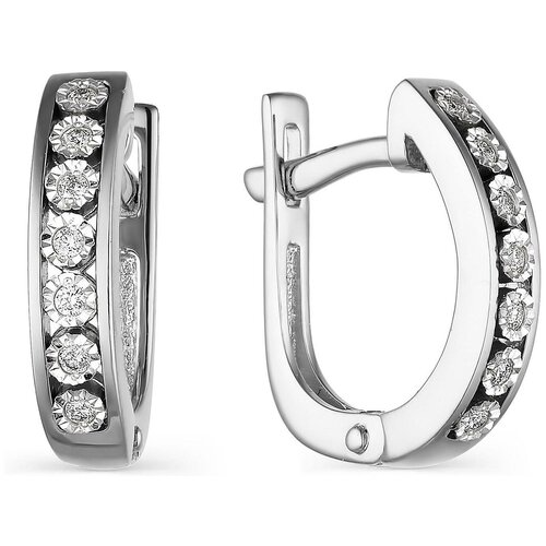 Алькор Серьги из белого золота с бриллиантом 23747-200