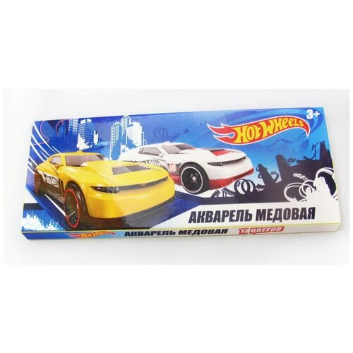 Акварель медовая 12 цветов Hot Wheels brauberg акварель медовая kids 192284 24 цв разноцветный