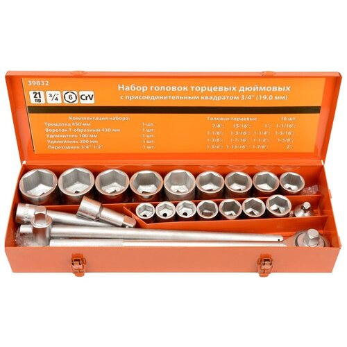 фото Набор головок автоdело 21 предмет 39832