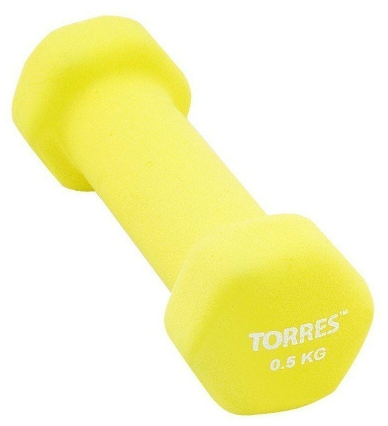 Гантель TORRES PL550105, вес 0,5кг.