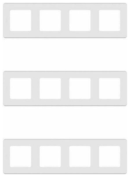 Рамка Legrand Inspiria четырехместная универсальная белый (комплект из 3 шт)