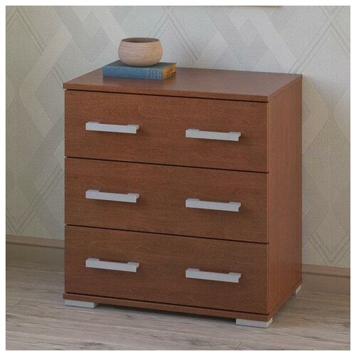 Комод узкий низкий 3 ящика 60х37.4х63.2 см. МагМебель 90 вишня