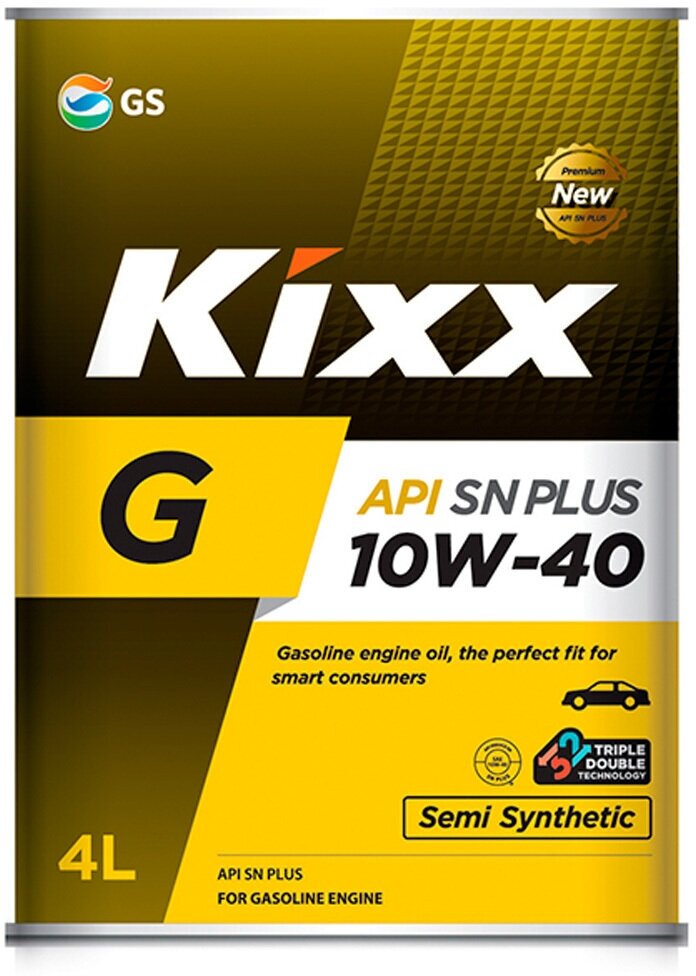 Полусинтетическое моторное масло Kixx G SN PLUS 10W-40, 4 л