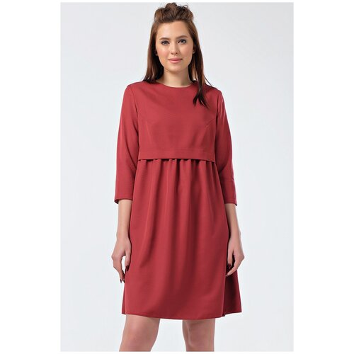 фото Платье fly. размер 44, пыльно-красный