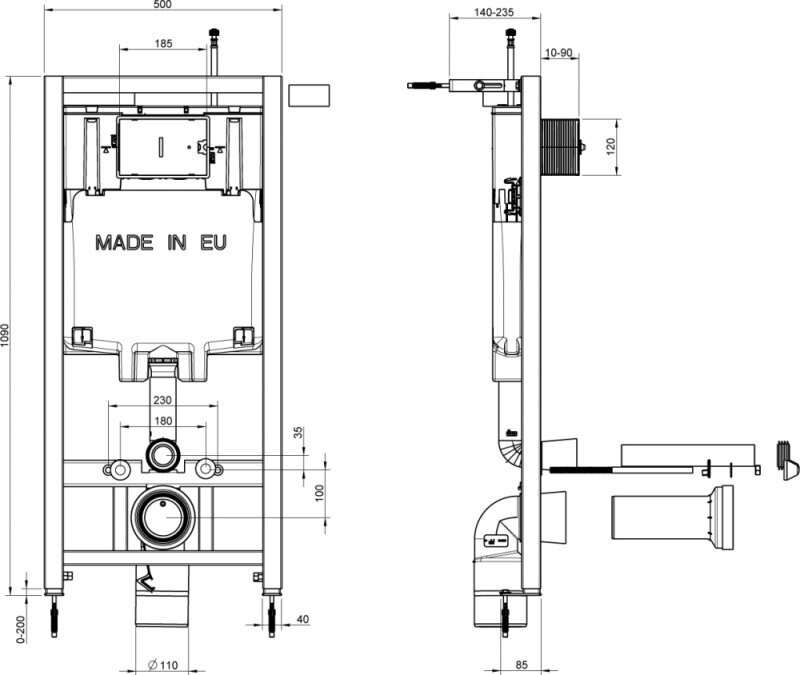 Унитаз Jacob Delafon Struktura EDE102-00 подвесной без сиденья - фотография № 6