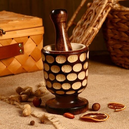 Ступка и пестик Соцветие дерево 10х10х135 см 1107₽