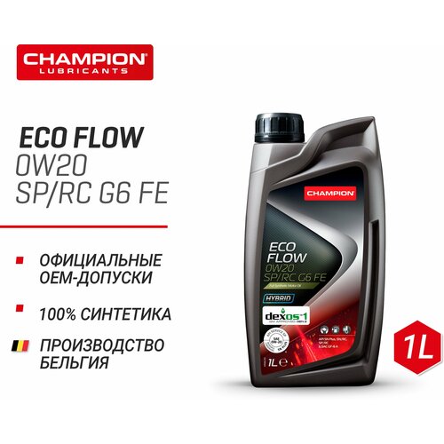 Champion Eco Flow 0w20 Sp/Rc G6 Fe 1л Масло Моторное (Синтетика) Champion арт. 1047251