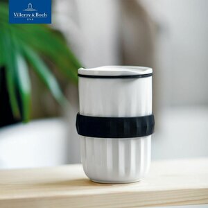 Стакан для кофе и чая с крышкой Coffee To Go like. by Villeroy & Boch, 450 мл, Фарфор.