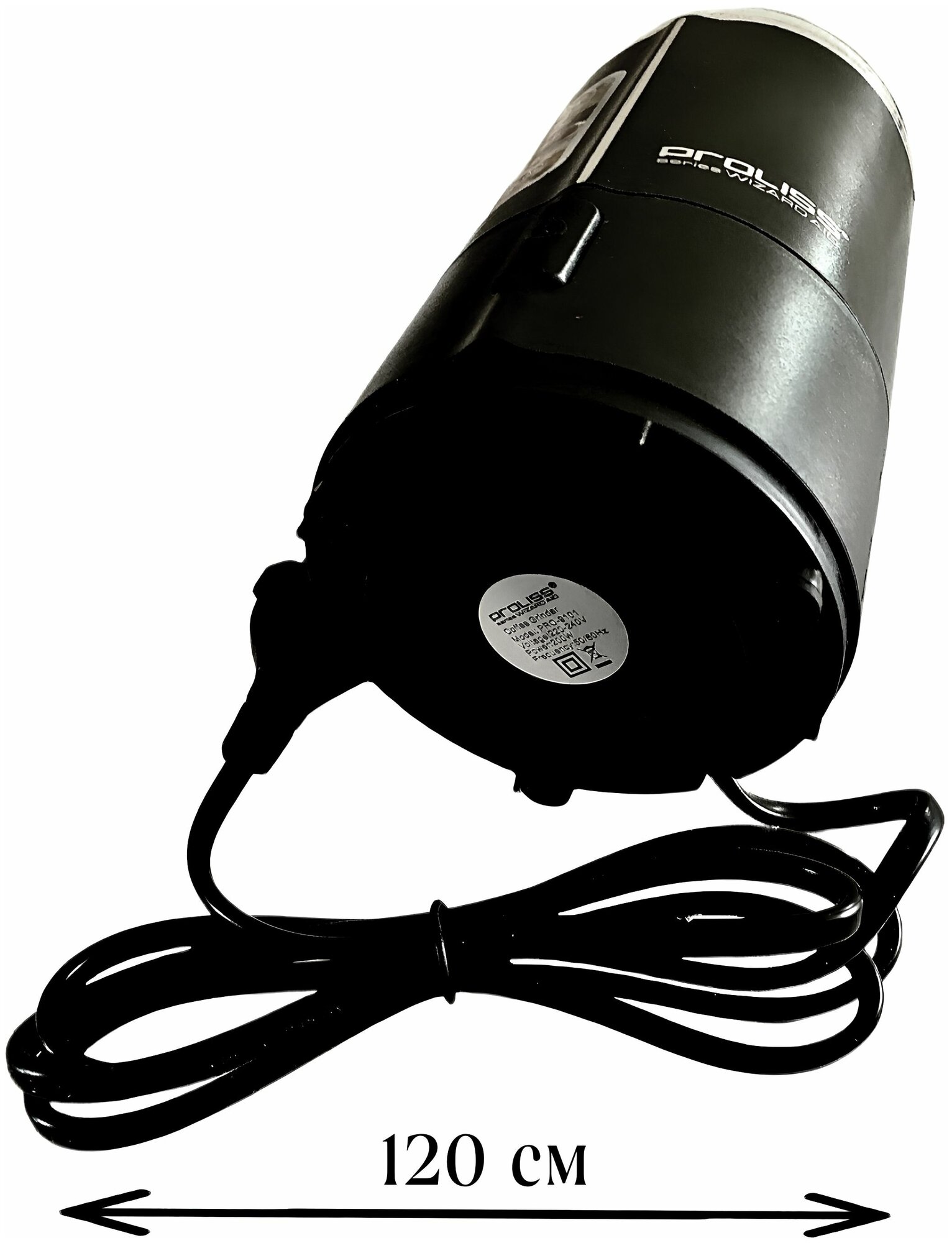 Кофемолка электрическая Proliss PRO-9101 200 вт, для кофе, мощная черная, измельчитель - фотография № 7