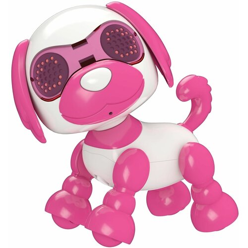 Интерактивная игрушка Милый щеночек темно-розовый 10 см свет/звук