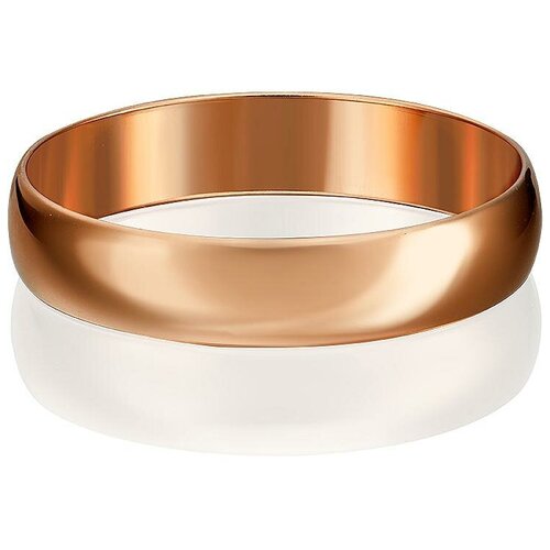 Кольцо обручальное PLATINA, красное золото, 585 проба, размер 16.5