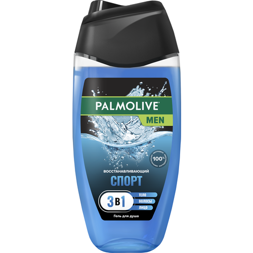 Palmolive гель для душа и шампунь 3 в 1 Men Спорт, 250 мл