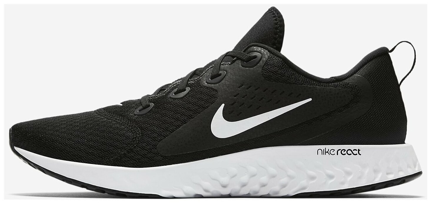 nike react shoes black and white