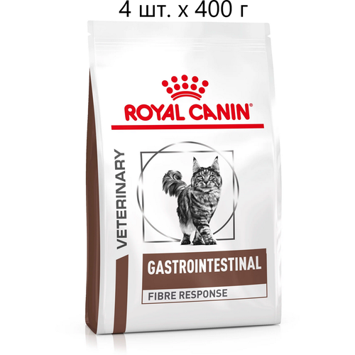 Сухой корм для кошек Royal Canin Gastro Intestinal Gastrointestinal Fibre Response FR31, при проблемах с ЖКТ, 4 шт. х 400 г